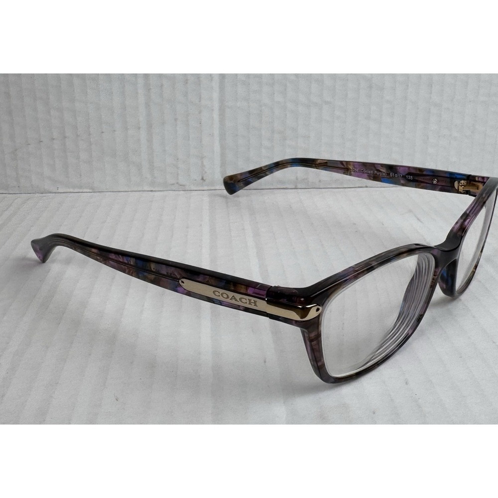 COACH HC 6065 5288 CONFETTI PURPLE GOLD AUTHENTIC FRAMES EYEGLASSES 51-17 K1